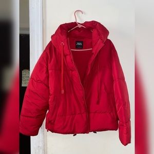 Zara Hooded Puffer Jacket